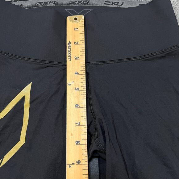 2XU Black Activewear 3/4 Length Compression Crop Leggings Women's Size S gym - Picture 4 of 7